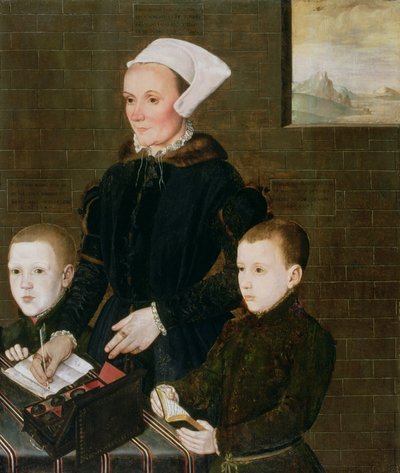 Alice Barnham and her Two Sons Martin and Steven by English School